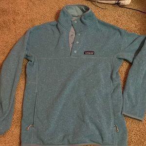 Patagonia teal knitted jacket. Size S